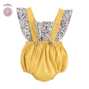 Summer Cotton Baby Girls Romper Set