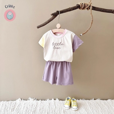 Summer Short Sleeve Baby Clothing Set title=