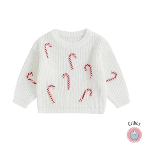 Cribbz Christmas Candy Cane Sweater