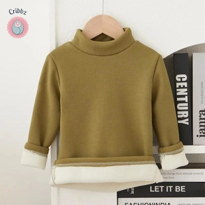 Kids Solid Half Collar Tee