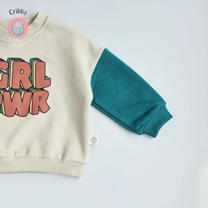 Baby Girl Letter Print Hoodie Sweatshirt