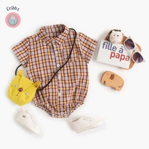 Cotton Baby Boy Short Sleeve Bodysuits