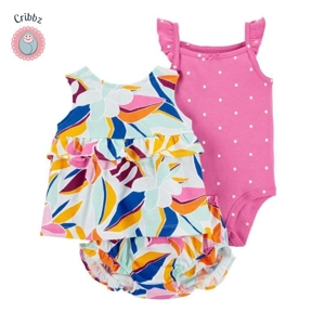 Newborn Summer Girls Clothing Set