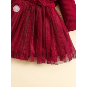 Two-Piece Baby Girl Ruffled Dress Set