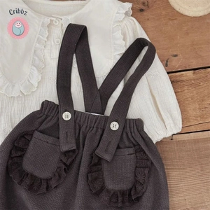 Cute Baby Girl Lace Shorts Overall
