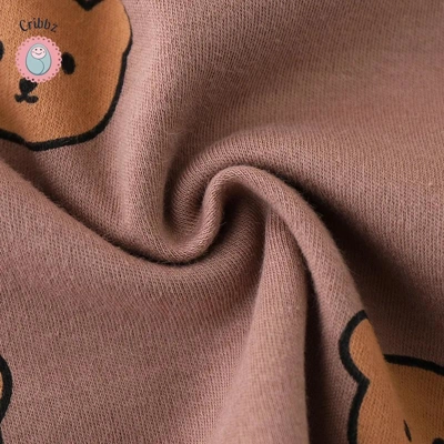 Cute Cartoon Print Baby Pajama Suit title=