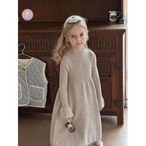 Korean Style Knitted Dress for Girls