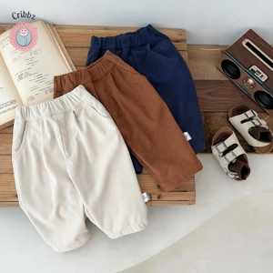 Baby Boys Cotton Elastic Waist Trousers