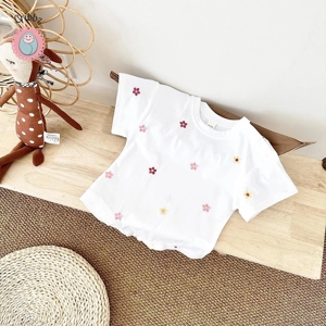 Floral Baby Romper Bodysuit for Girls