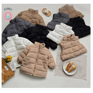 Winter Kids Thick Vest Parka Set