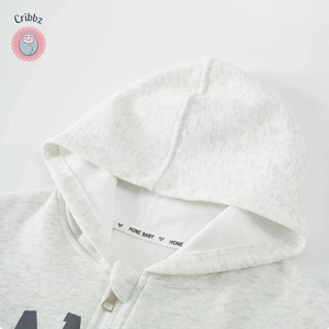 Kids Autumn Hooded Letter Print Jacket