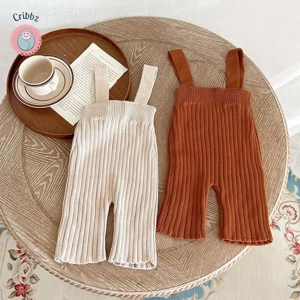 Soft Knitted Baby Overalls Versatile Pants