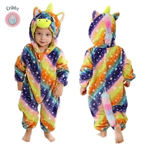 Hooded Flannel Baby Romper Jumpsuit