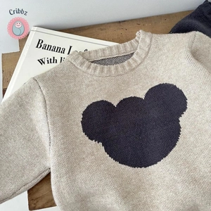 Cute Cartoon Bear Cotton Sweater for Babies