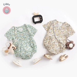 Floral Cotton Bodysuit for Baby Girls