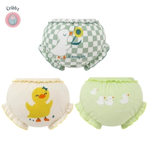 Cotton Baby Girl Bow Underpants Set