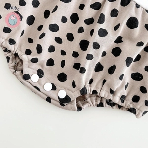 Leopard Print Baby Girls Bodysuit Jumpsuit