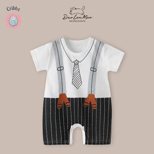 Cartoon Print Baby Boys Summer Romper