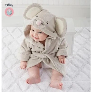 Cute Cotton Infant Bathrobe for Babies