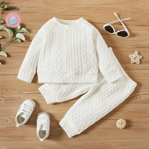 Newborn Baby Solid Color Outfit Set