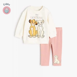 Kids Disney Cartoon Sweatshirt Leggings Set