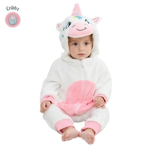 Hooded Flannel Baby Romper Jumpsuit