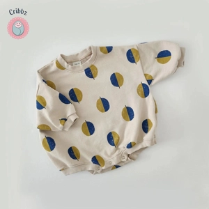 Toddler Balloon Print Long Sleeve Romper