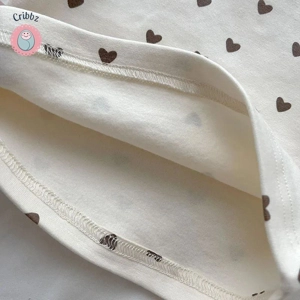 Heart Print Baby Pajama Set for Girls