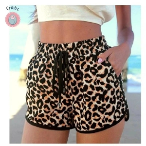 Leopard Print Beach Shorts for Family