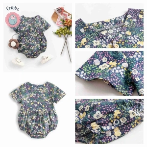 Floral Cotton Bodysuit for Baby Girls