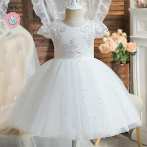 Elegant Backless Bow Baby Dress
