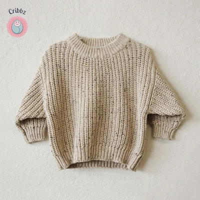 Cozy Cotton Knitted Baby Sweater Set title=