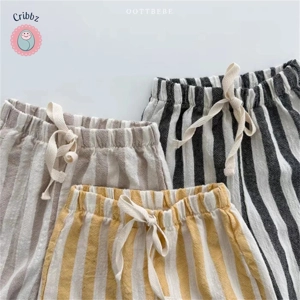 Vintage Stripe Cotton Pants for Kids