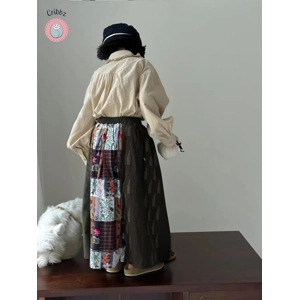 Korean Retro Floral Skirts for Girls