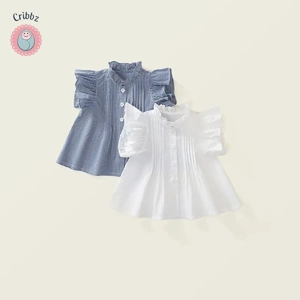 Simple Lattice Blouse for Girls