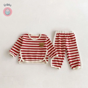 Childrens Cartoon Bear Hoodie and Pants Set