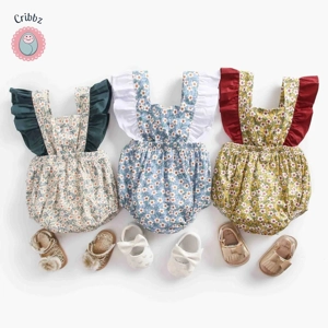 Summer Cotton Baby Girls Romper Set