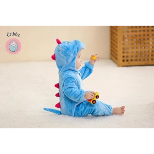 Hooded Flannel Baby Romper Jumpsuit