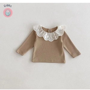 Lace Collar Long Sleeve Baby Top