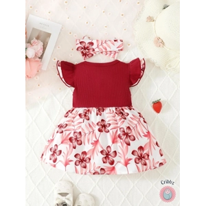 Newborn Girl Flying Sleeves Dress