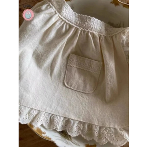 Spring Floral Lace Ruffle Skirt for Girls