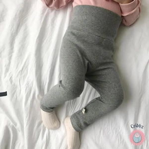 Cotton Ribbed Leggings for Infants