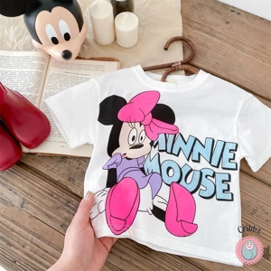 Cute Summer Girls T-Shirt with Minnie Mouse