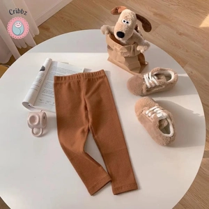 Casual Solid Color Leggings for Kids
