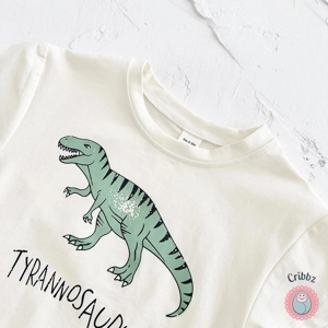 Summer Dinosaur Print Baby Bodysuit