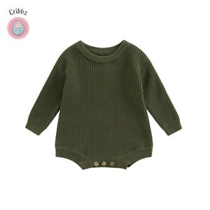 Cute Knitted Sweater Romper for Newborns
