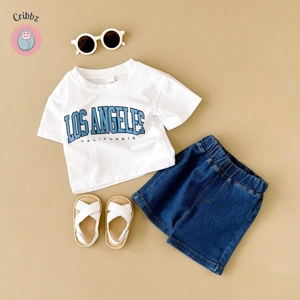 Summer Toddler Letter Print Outfit