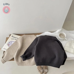 Cute Cartoon Bear Cotton Sweater for Babies