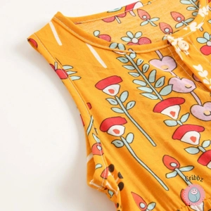 Sanlutoz Floral Sleeveless Baby Bodysuit