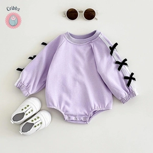 Spring Baby Girl Bow Romper